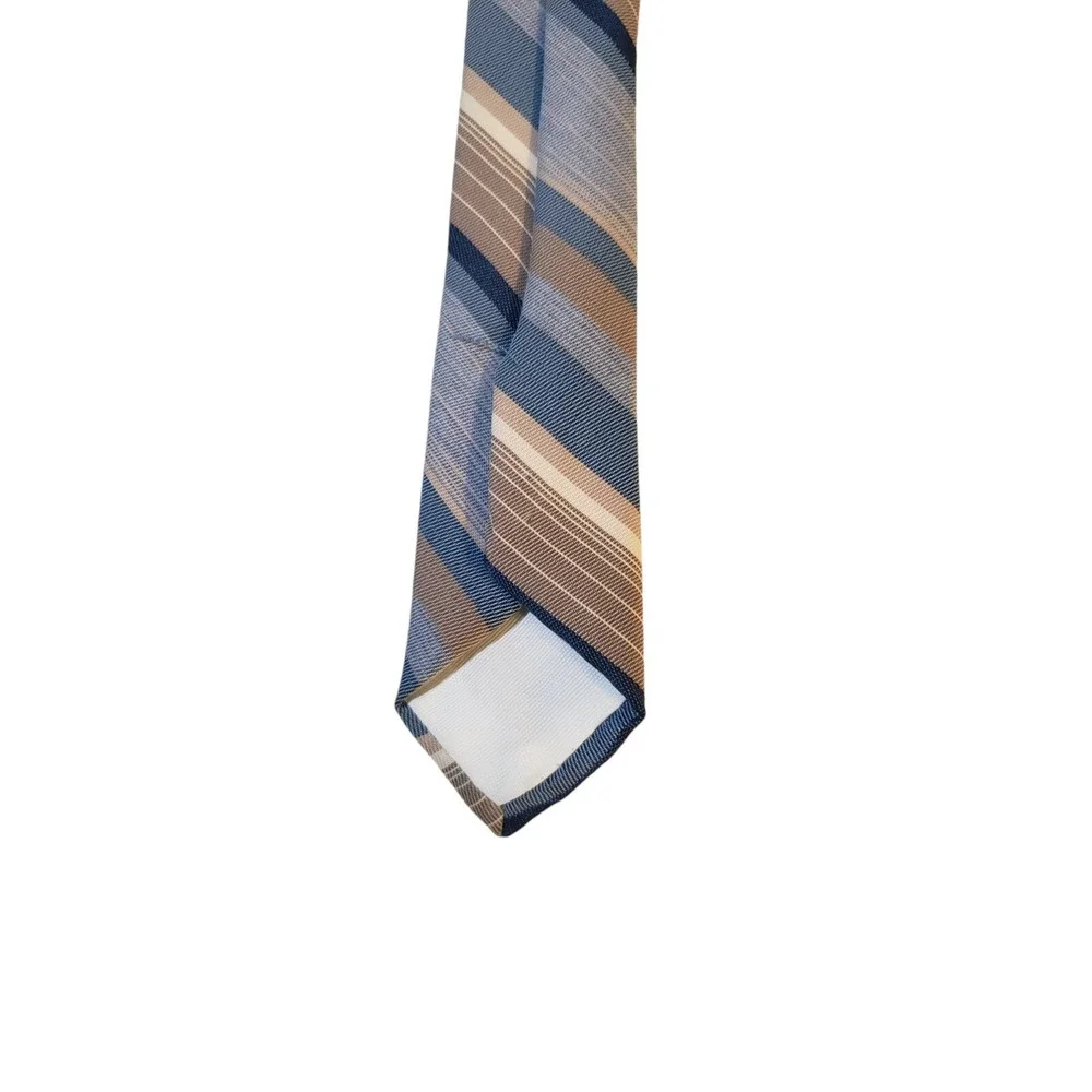 Vintage Diagonal Striped Dayton's Men's Store‎ Blue Tan 70's 80's Retro Neck Tie